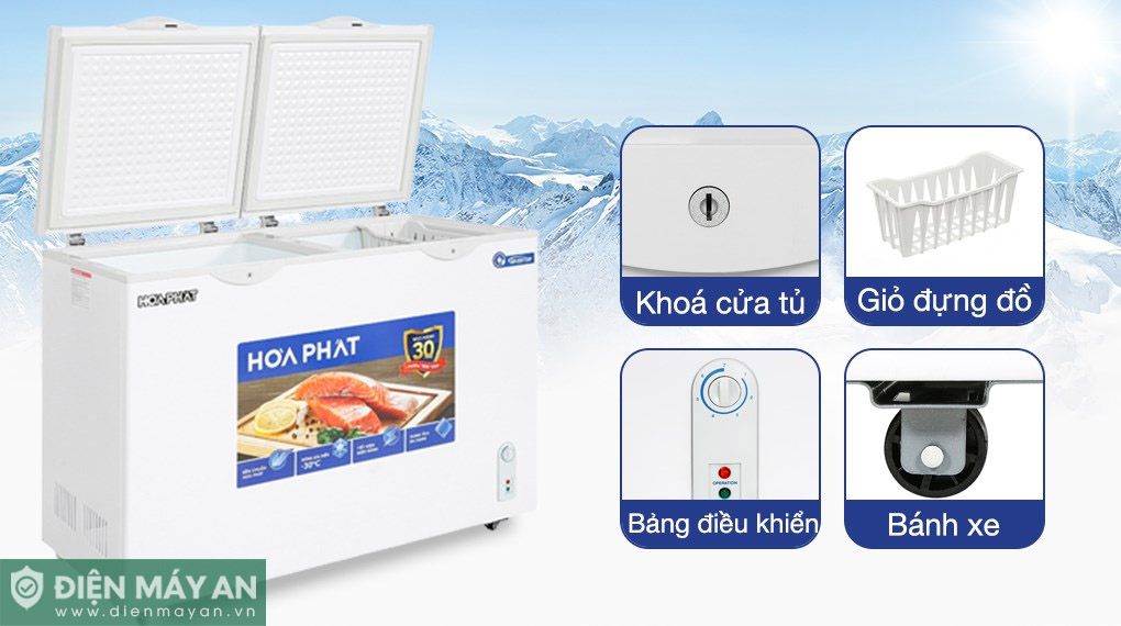 Tủ đông Hòa Phát Inverter 271 Lít HPF BD8271